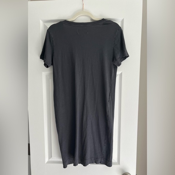 Current/Elliott Heather Grey Ruffled V-Neck T-Shirt Mini Dress, Size 1 (S) - Picture 4 of 6